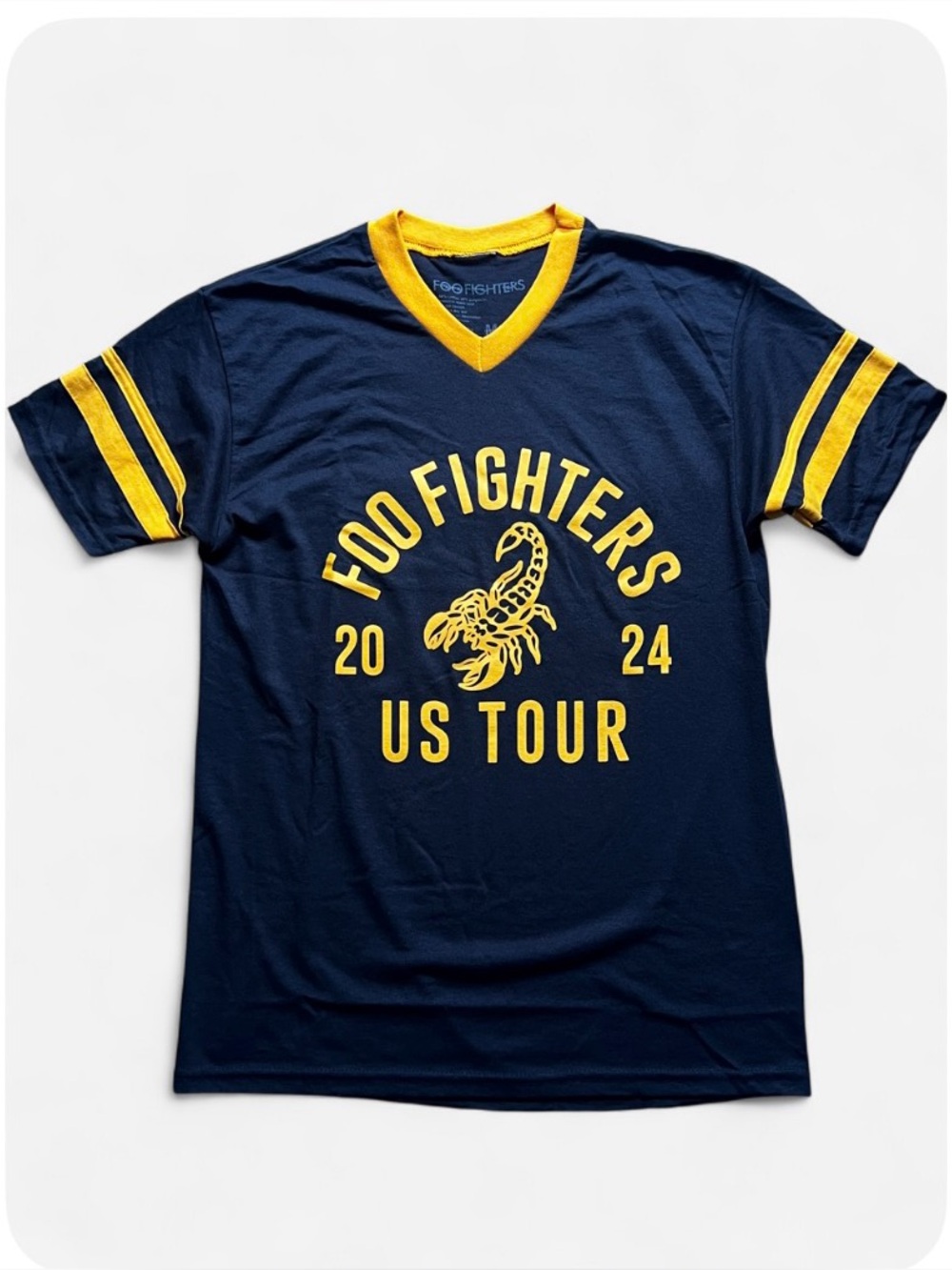 NEW Foo Fighters 2024 US Tour Merch Jaffe Black Yellow T Shirt Mens Size Medium